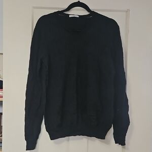 Men's Black V-Neck Sweater